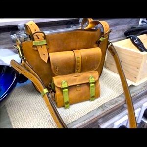 Leather wallet wristlet crossbody